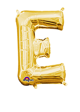 Gold  Letter "E" Mylar 16 Inch Balloon